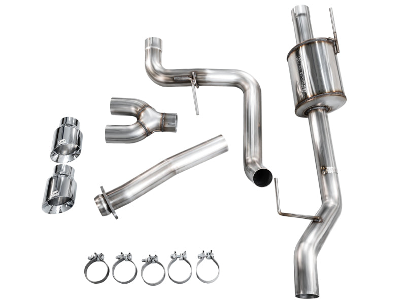 AWE 21-25 Ford F150 (14th Gen Reg Cab) Cat-Back Exhaust - 4.5in Dual Side Exit Chrome Tips