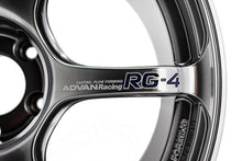 Load image into Gallery viewer, Advan RG-4 17x8.0 / +37 / 5x114.3 - Racing Hyper Black &amp; Ring