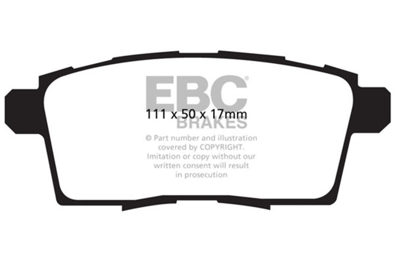 EBC 07-08 Mazda CX-9 3.5L Greenstuff Rear Brake Pads