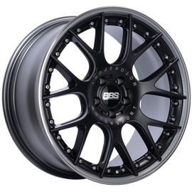 BBS CH-RII 20x9 5x112 ET30 Satin Black Center Platinum Lip SS Rim Prot Wheel -82mm PFS/Clip Req