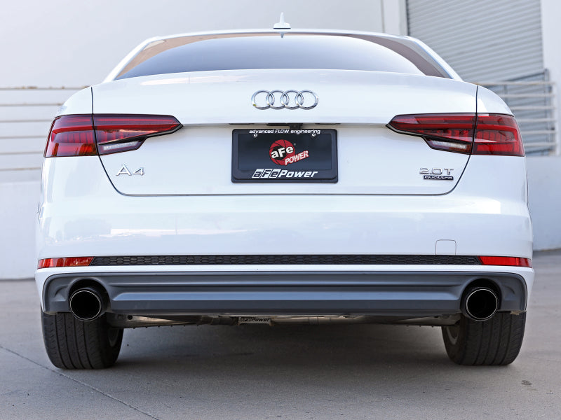 aFe 17-19 Audi A4 (L4-2.0L) MACH Force-Xp Stainless Steel Axle-Back Exhaust System - Carbon Tip