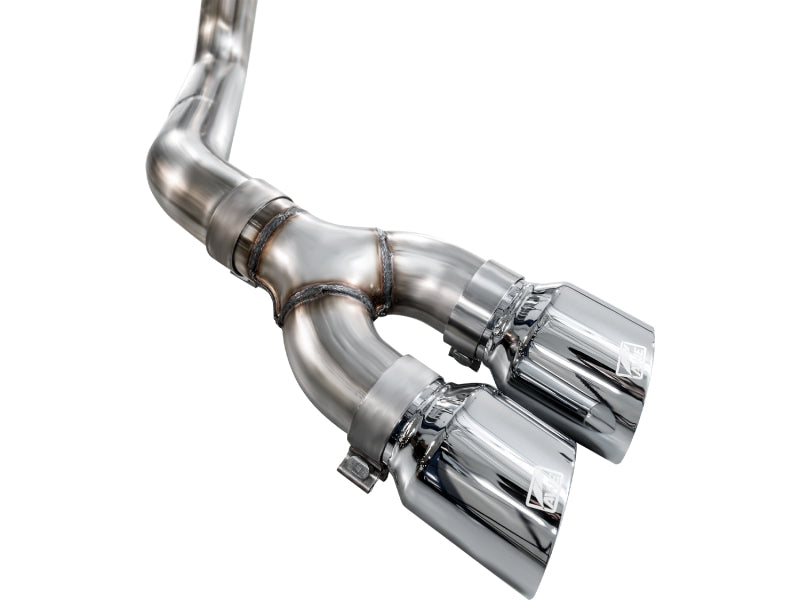 AWE 21-25 Ford F150 (14th Gen Reg Cab) Cat-Back Exhaust - 4.5in Dual Side Exit Chrome Tips