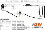 DeatschWerks 16-19 Cadillac CTS-V X2 Series Pump Module -8AN Feed w/ -6AN Return PTFE Plumbing Kit