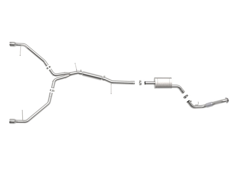 aFe 17-19 Audi A4 (B9) MACH Force-Xp 3in to 2.5in 304 SS Cat-Back Exhaust System-Dual Polished Tips