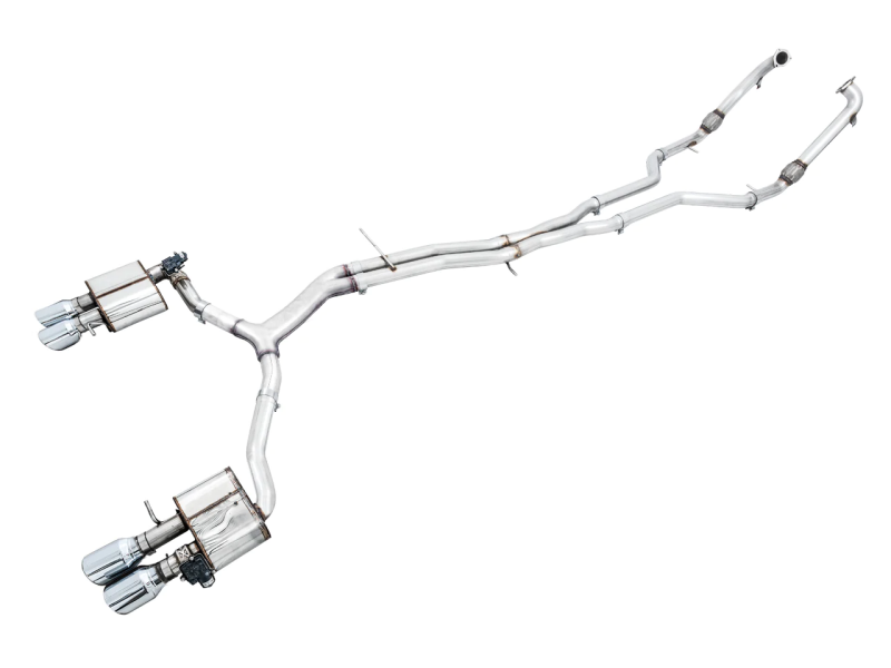 AWE Tuning Audi B9 S5 Sportback SwitchPath Exhaust - Non-Resonated (Silver 102mm Tips)
