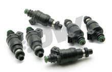 Load image into Gallery viewer, DeatschWerks Mitsubishi 90-01 3000GT 3.0TT 800cc Low Impedance Top Feed Injectors (Matched Set of 6)
