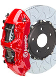 Brembo 15-19 VW Golf R/15-20 Audi S3 Front GT BBK 6 Piston Cast 350x34 2pc Rotor Slotted Type3- Red