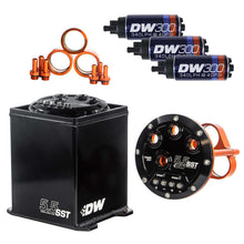 Load image into Gallery viewer, DeatschWerks 5.5L Modular Surge Tank Includes 3 DW300 Fuel Pumps