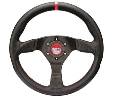 Sparco Steering Wheel R383 Champion Black Leather / Black Stitching