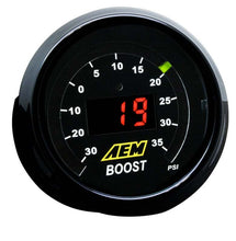 Load image into Gallery viewer, AEM 52mm Boost Digital Gauge -30-35psi