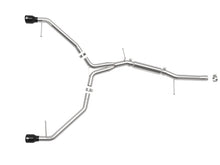 Load image into Gallery viewer, aFe 17-19 Audi A4 (L4-2.0L) MACH Force-Xp Stainless Steel Axle-Back Exhaust System - Black Tip