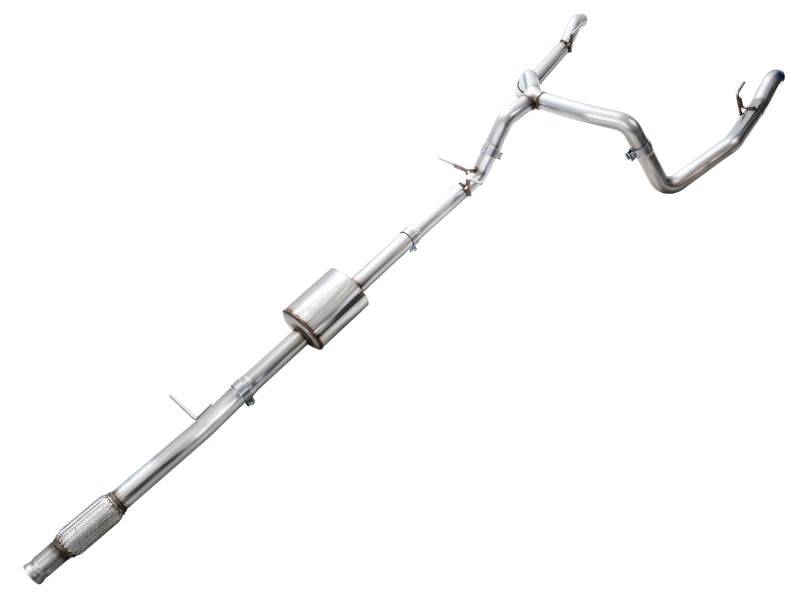 AWE 4th Gen GM 1500 5.3L 0FG Catback Split Rear Exit (w/ Bumper Cutouts) - OE Tips