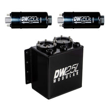 Load image into Gallery viewer, DeatschWerks 2.5L Modular Surge Tank (Incl. 2 DW250iL In-Line Fuel Pump)
