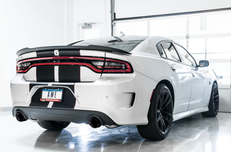 AWE Tuning 2017+ Dodge Charger 5.7L Track Edition Exhaust - Diamond Black Tips